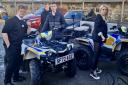 Pupils were given the chance to get up close with police quad bikes