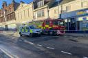 Emergency crews remain at the scene following a fire in Ayr town centre on Tuesday, December 12.