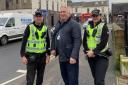 Police visited shops in Kilmarnock town centre