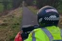 Police used quad bikes on the busy cycle way