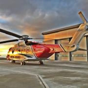 The helicopter at Prestwick was called to the rescue operation