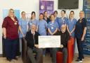 Members of the lodge presented staff at the ward with the cheque