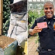 Crew Commander Leroy Shaw has been looking after the bees