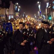 The torchlight parade is an annual event on the town's calendar