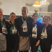 The restaurant's head chef Samir hails from Gaza
