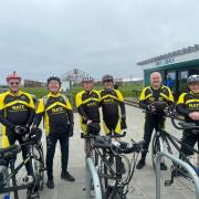 The Tandem Cycling Club with Andrew, far right