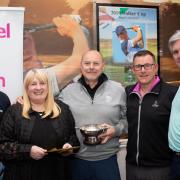 The Lowmac team who won the Hansel charity's golf event.